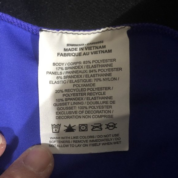 Nike Pro Crossover Waistband Shorts Womens Sz Small Blue Stretch Activewear - Picture 9 of 11